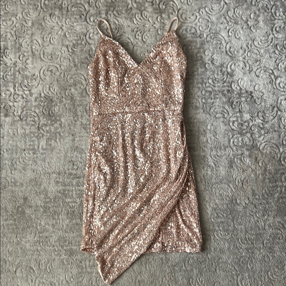 Sequin Spaghetti Strap Dress